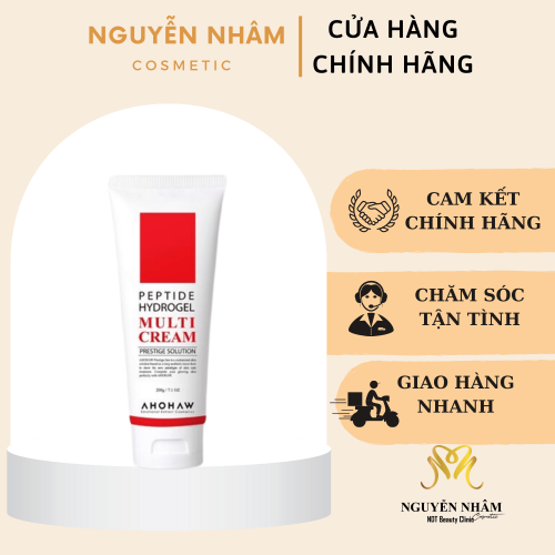 Kem dưỡng Ahohaw  PEPTIDE HYDROGEL MULTI CREAM Căng Bóng, Phục Hồi, Cải Thiện Nếp Nhăn - Hàng Nhập Khẩu