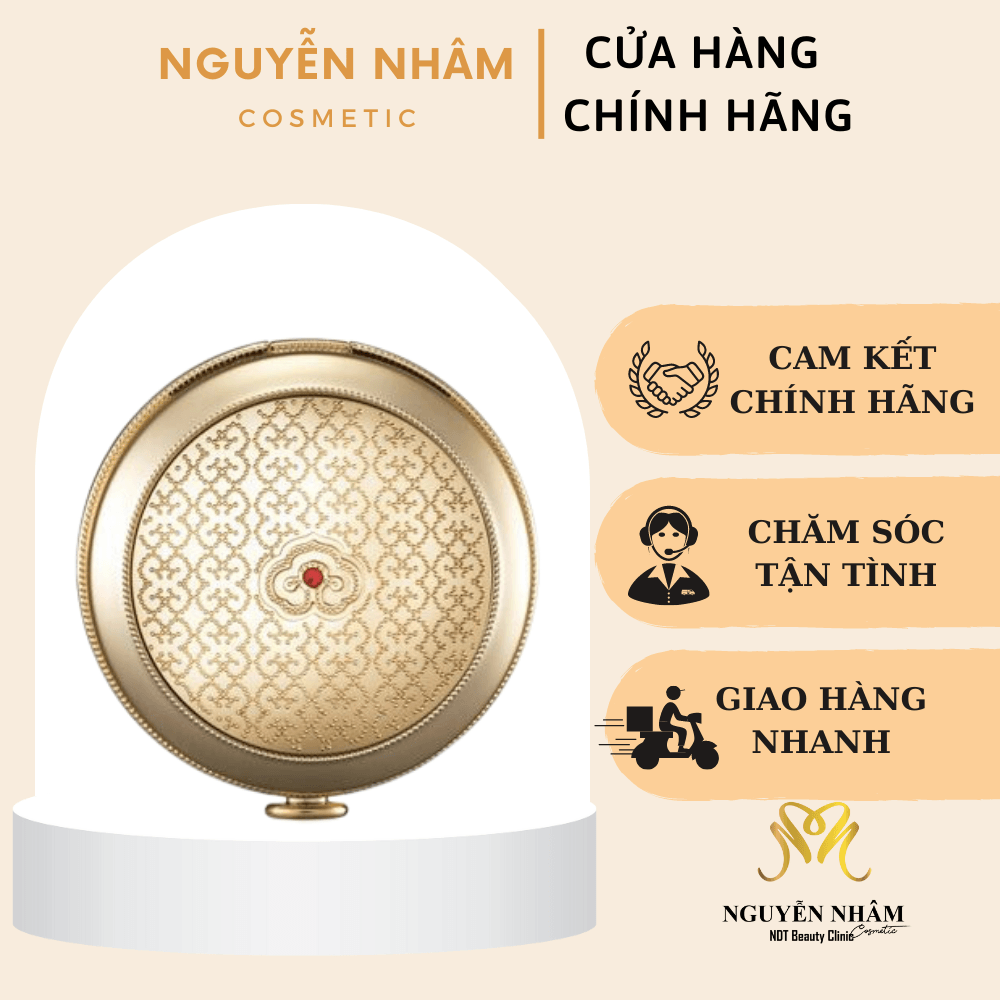 Phấn Phủ dạng nén Whoo trang điểm Powder Pact có nhũ SPF30/PA+ Tone tự nhiên