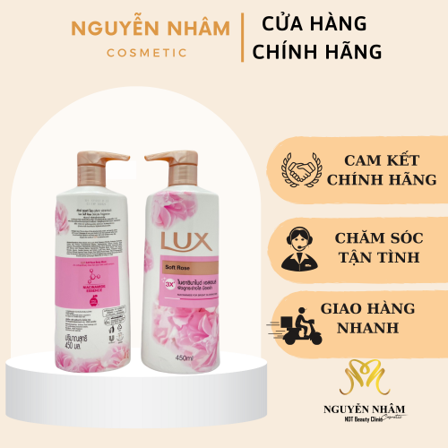 Sữa Tắm Lux 450ml Thái Lan ( mầu hồng ) hoa hồng