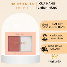 Phấn má hồng và bắt sáng Sivanna Color Blush & Highlight Palette HF618