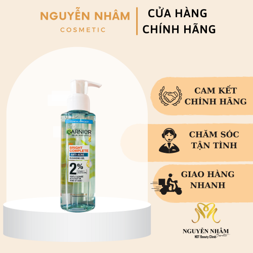 Gel Rửa Mặt Garnier Bright Complete Anti-Acne Cleansing Gel 120ml