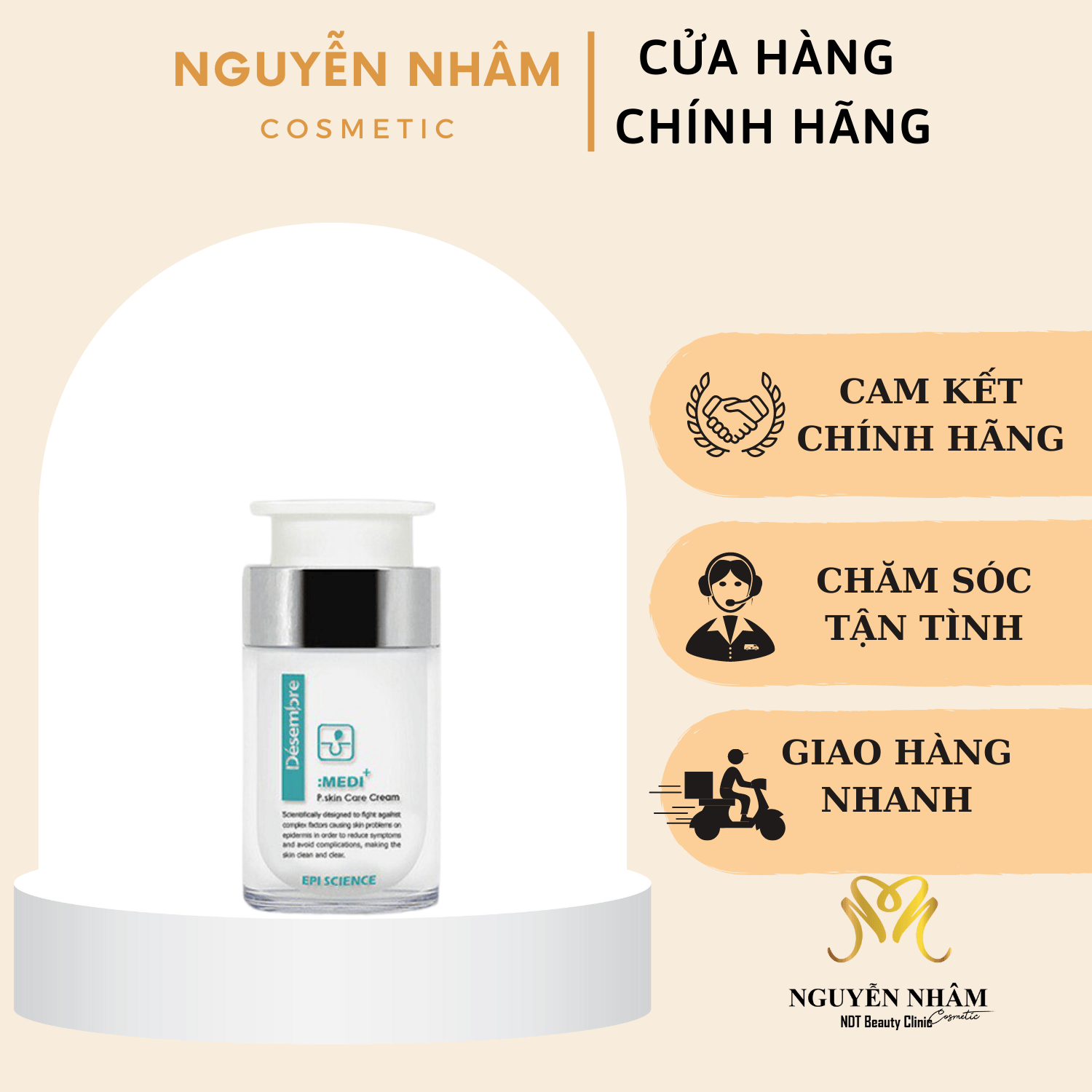 Kem Dưỡng Desembre Medi Epi Science P.Skin Care Cream 50ml Dành Cho Da Dầu, Mụn