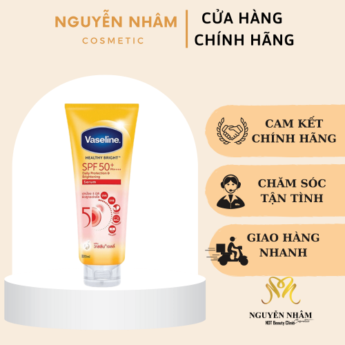 Sữa dưỡng thể trắng da Vaseline Healthy Bright 50x SPF 50 PA++++ 320ml