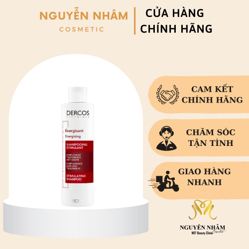 Dầu gội giảm gãy rụng cho tóc mỏng Vichy Dercos Energy Stimulating Shampoo 200ml