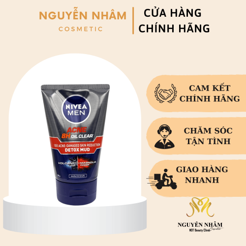 Sữa Rửa Mặt Sạch Sâu Dành Cho Nam Nivea Men 100g