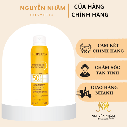 XỊT CHỐNG NẮNG BIODERMA PHOTODERM BRUME INVISIBLE SPF 50+ SENSITIVE SKIN (150ML)