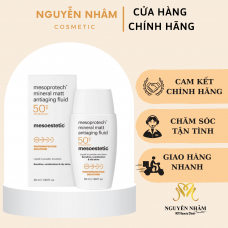 Kem Chống Nắng Mesoestetic® Mineral Matt Antiaging Fluid Mesoprotech SPF50+ 50ml