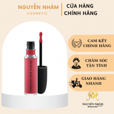 Son Kem MAC Powder Kiss Liquid Màu 988 A Little Tamed – Hồng Đào