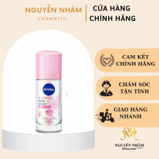 Lăn Ngăn Mùi Serum Trắng Mịn Hương Hoa Hồng Hokkaido Nivea 40Ml