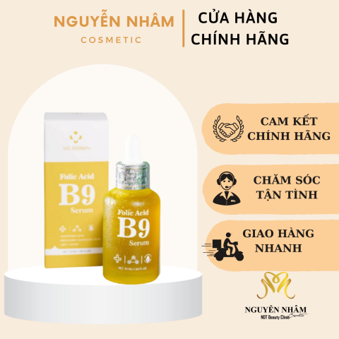 Serum B9 Cấp Ẩm Sâu, Phục Hồi Trẻ Hóa VIC DERMA Folic Acid B9 Serum 50ML