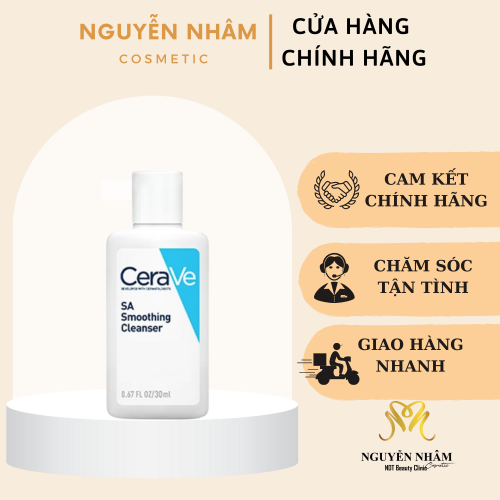 Sữa Rửa Mặt Dành Cho Da Nhạy Cảm CeraVe SA Smoothing Cleanser 30ml