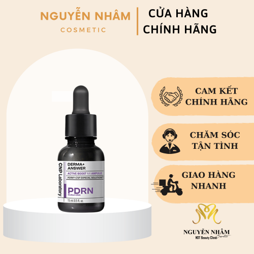 Tinh chất Tái Sinh Trẻ Hoá Làn Da PDRN CNP Derma+ Answer Active Boost Ampule giúp tái tạo da, sáng da 15m