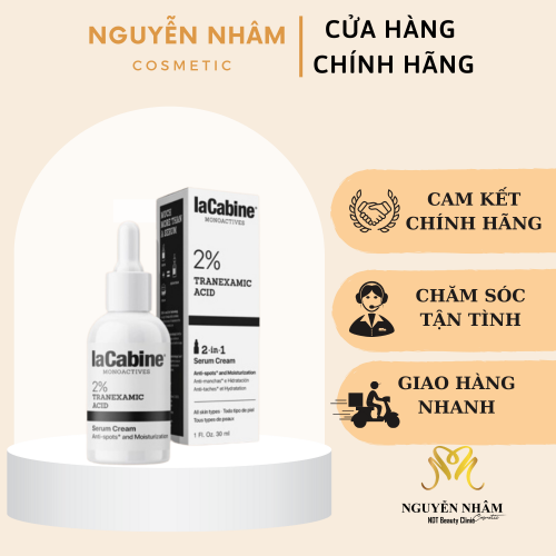 [Nhập khẩu] Tinh Chất Giảm Nám, Trắng Da LaCabine 2% Tranexamic Acid Serum Cream 30ml