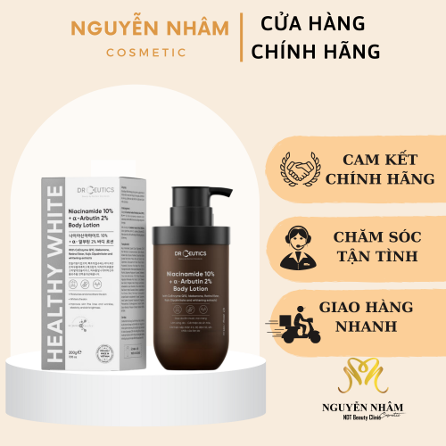 Dưỡng thể trắng da DrCeutics Niacinamide 10% + Arbutin 2% Body Lotion