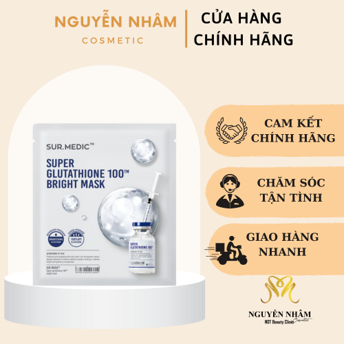 Mặt Nạ Dưỡng Trắng Da Chuyên Sâu Sur.Medic+ Bright Glutathione Mask 30g