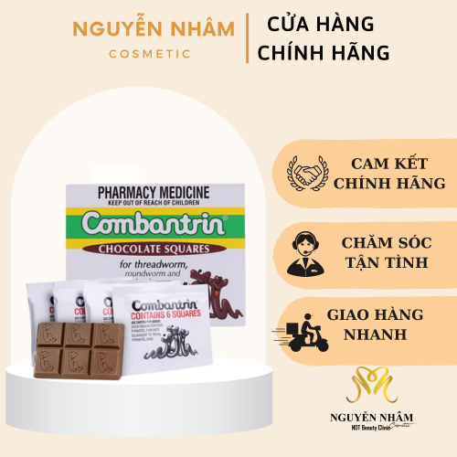 Thuốc tẩy giun socola úc cho bé từ 1 tuổi (1 vỉ 6 ô)