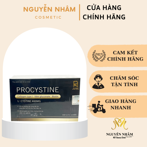 Procystine Viên uống giảm mụn, trắng da đẹp tóc 60 viên Mẫu mới 