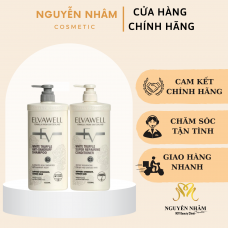 (1000ml) Cặp dầu gội giảm gàu siêu suôn mượt Elvawell