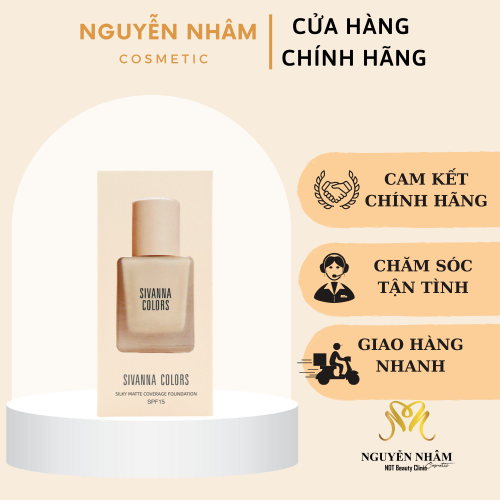 Kem nền chống nước Sivanna Silky Matte Coverage Foundation