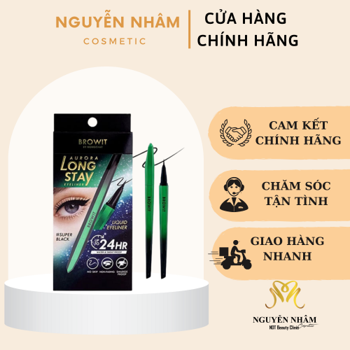 Bút Kẻ Mắt Browit By Nongchat Aurora Long Stay Eyeliner Super Black 0.5g