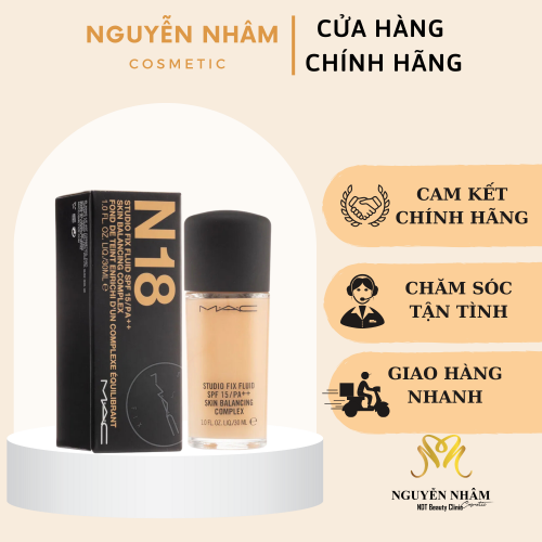 Kem Nền MAC N18 Studio Fix Fluid SPF15 30ml