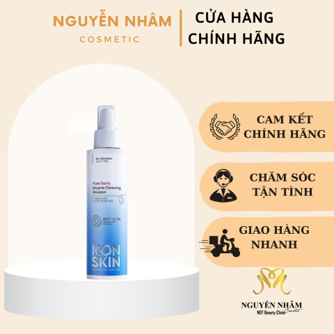 Sữa Rửa Mặt Iconskin Pure Sonic Enzyme Dành Cho Da Mụn 150 ml