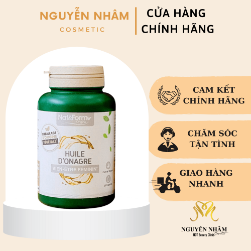 Viên Uống Tinh Dầu Hoa Anh Thảo Hữu Cơ Pháp NAT & FORM