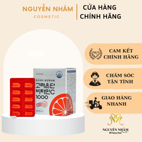 Viên uống Vitamin C 1000mg Eundan Hàn Quốc, Viên uống sáng da Vitamin C