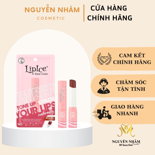 Son dưỡng hiệu chỉnh sắc môi màu tự nhiên Lipice Sheer Color 2.4g - Đỏ Gạch