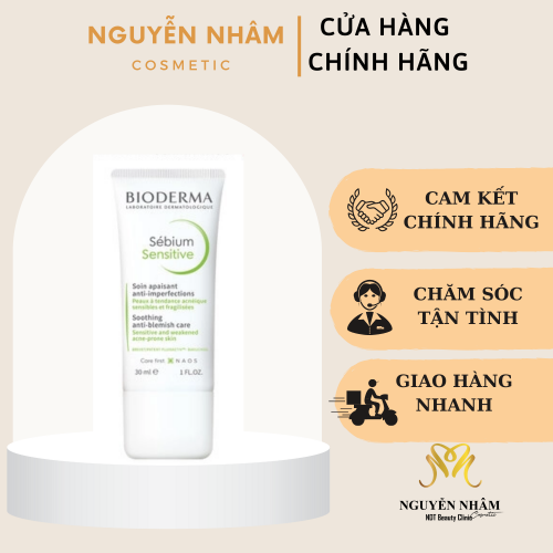 Kem Dưỡng Bioderma Sébium Sensitive Cho Da Mụn Nhạy Cảm 30ml-Date 09/2024